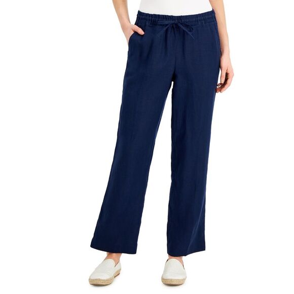 Charter Club Petite Linen Drawstring Pants - Picture 1 of 1